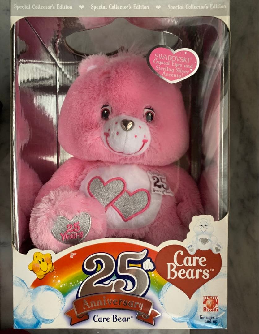 ケアベア25周年記念　スワロフスキー入りぬいぐるみ 【新品・未使用・送料込】