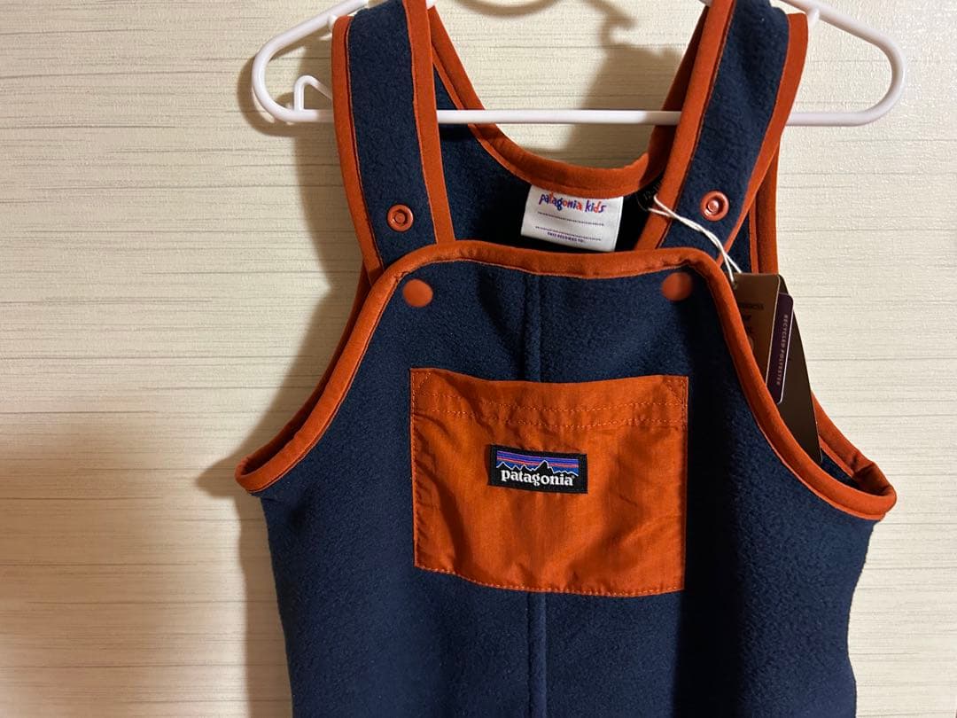 patagonia フリース　オーバーオール シンチラ ネイビー/オレンジ