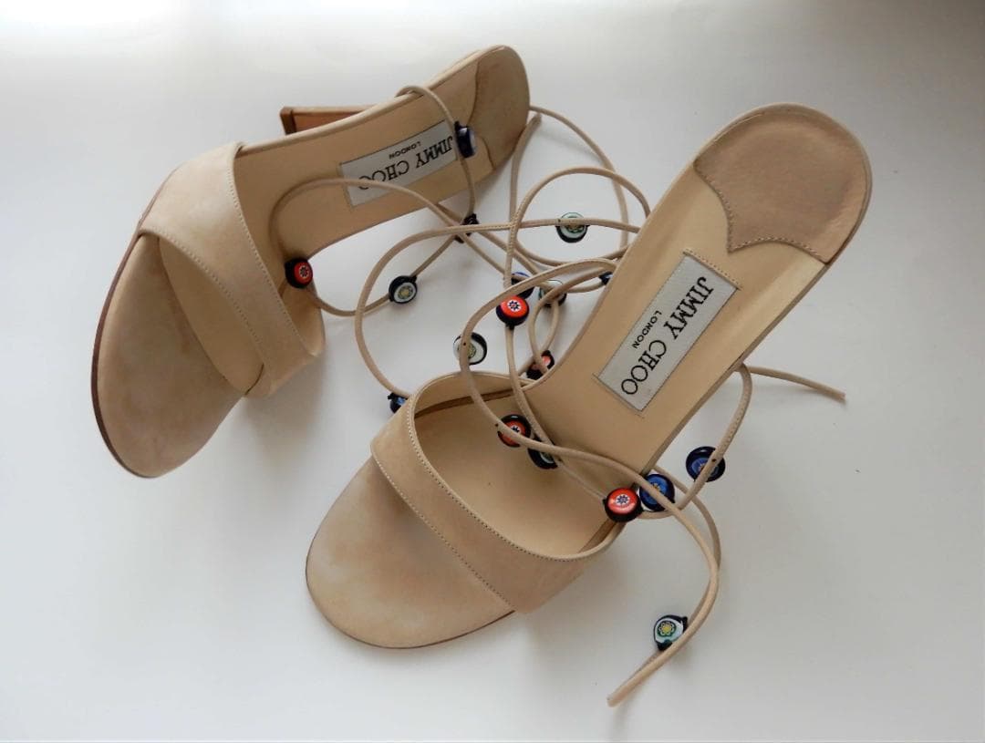 【最終お値下げ】JIMMY CHOO　ジミーチュウ　サンダル　ベージュ