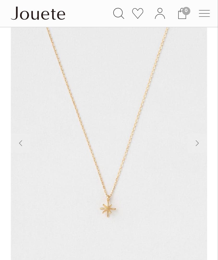 【美品】Jouete 10K イガイガネックレス