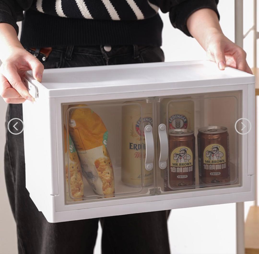 DAISO ジョイントできる扉付折りたたみ収納ケース 大 8個セット