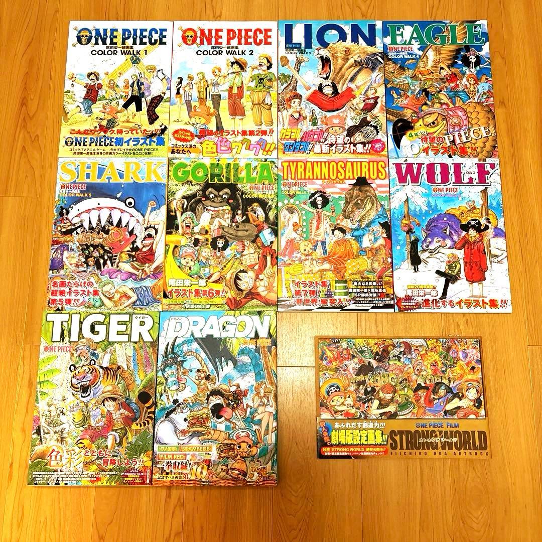 ワンピース COLOR WALK 全巻付録、帯付き＋映画特典本コンプリートセット