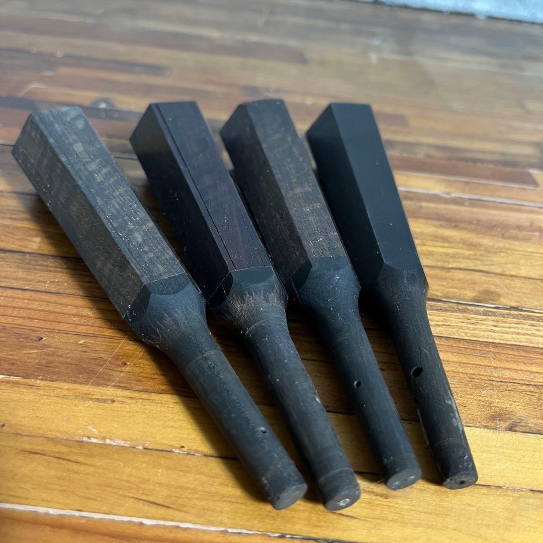 三味線用 糸巻き（素六型）7本セット 黒檀製 ミックス