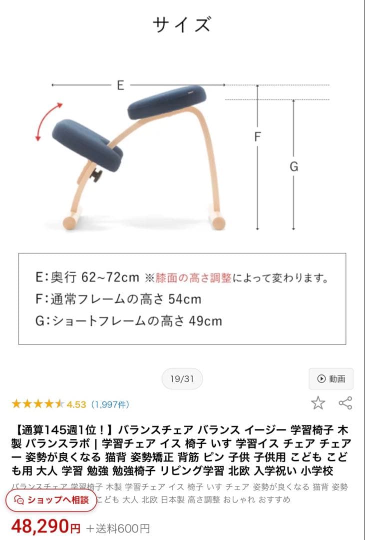 バランスチェア　バランスイージー