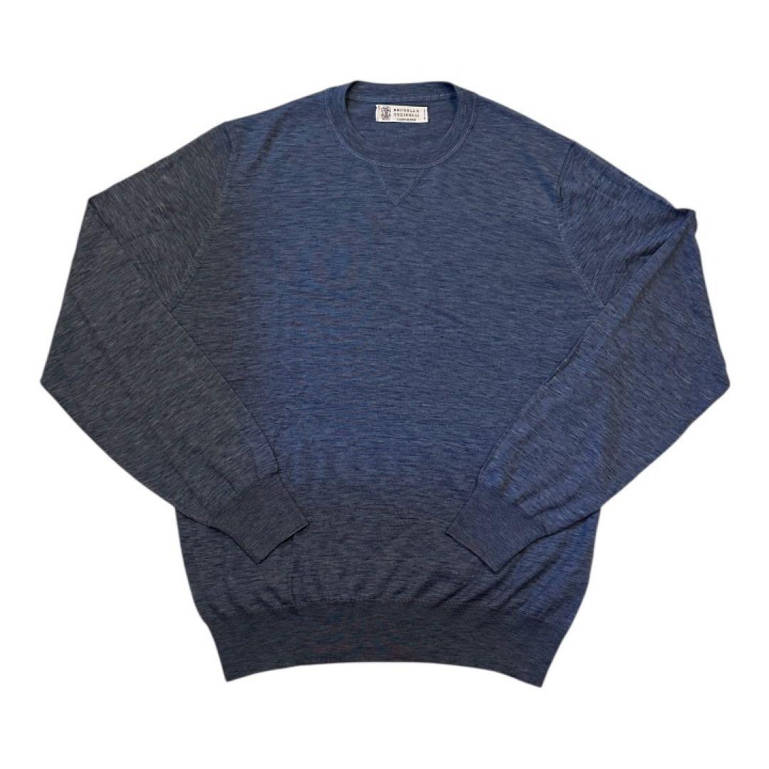 BRUNELLO CUCINELLI カシミア シルク混ハイゲージクルーネック