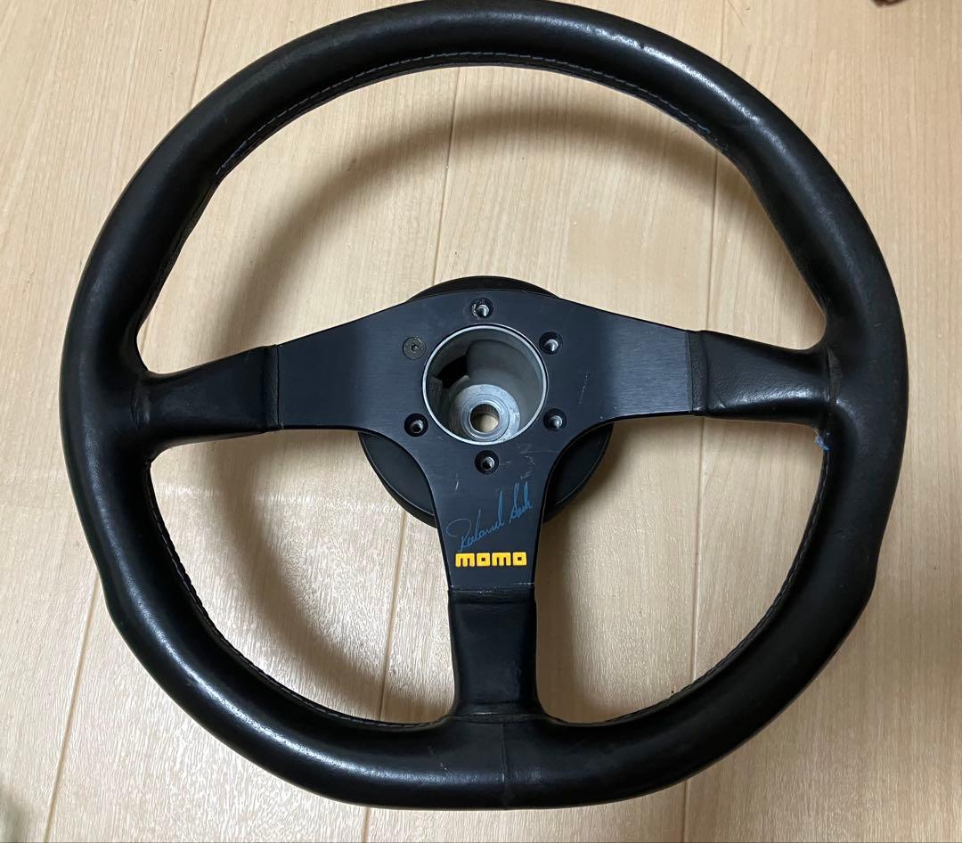 momo D36 ステアリング Riccardo Patrese サイン入り
