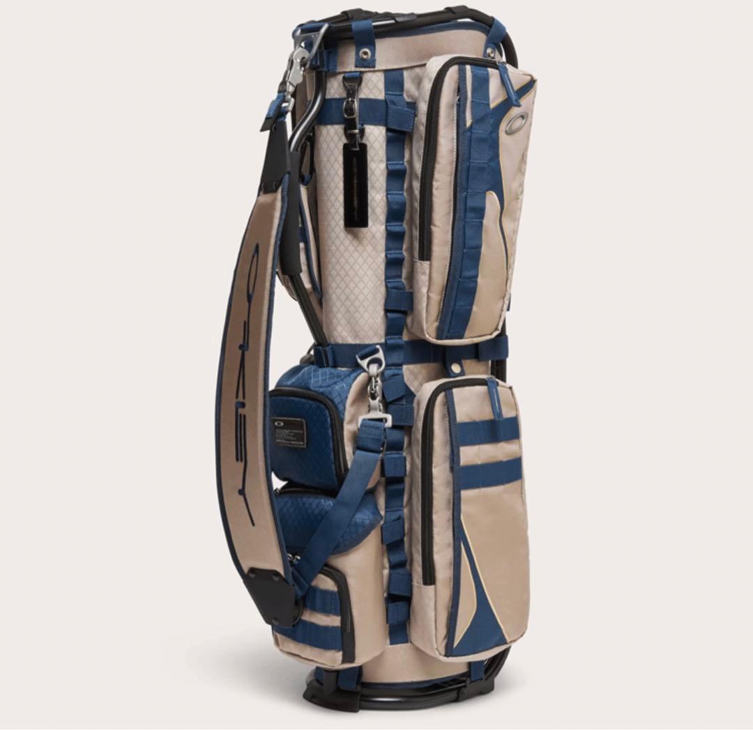 OAKLEY スタンド式ゴルフバッグ 9.5型 47インチ クリーム/ネイビー