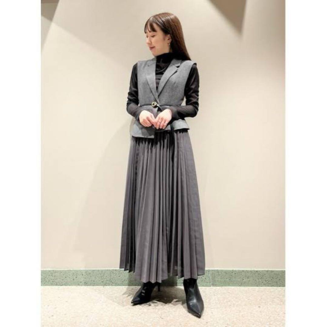 【専用】SNIDEL ジレディティールジャンスカ　グレー　サイズ0