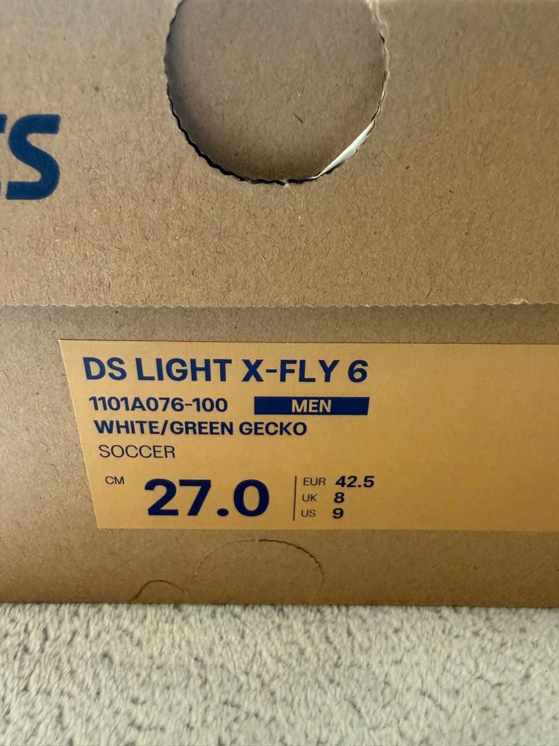 DS LIGHT X-FLY 6 ホワイト/グリーンゲッコー 27.0cm