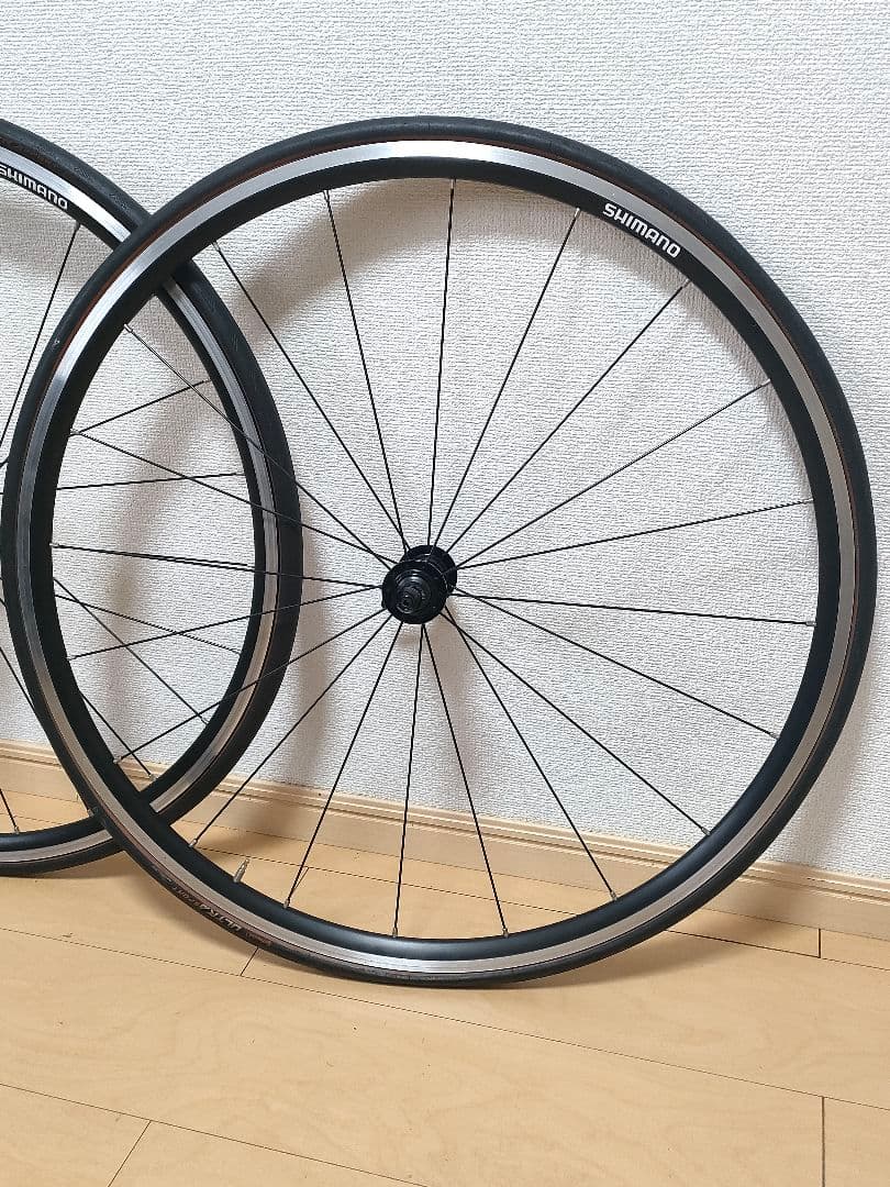 走行500キロ☆玉当たり調整済み シマノ wh-r 501ホイール 前後セット