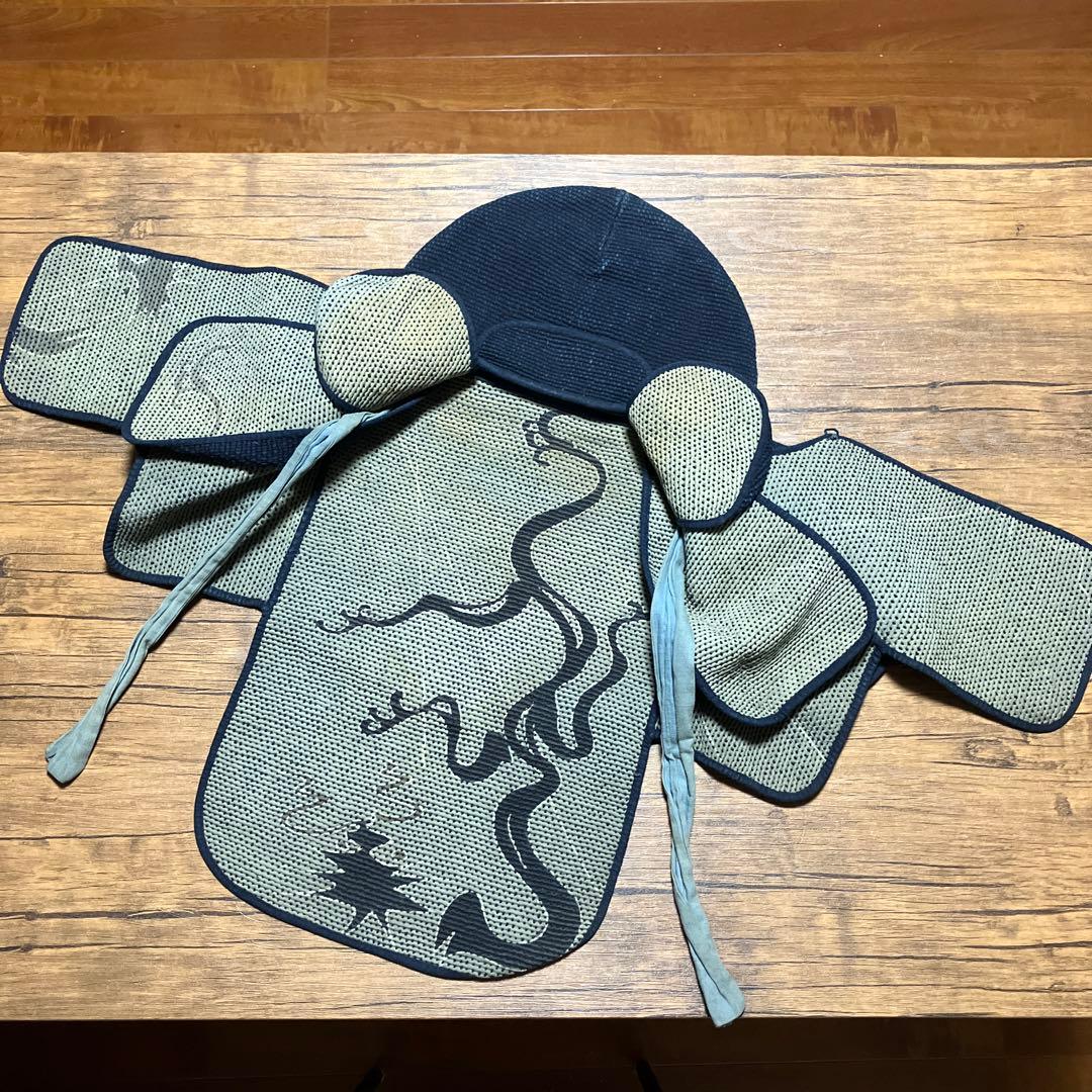 状態良好　刺し子　頭巾　刺子　火消し　消防　藍染め　明治　大正　昭和