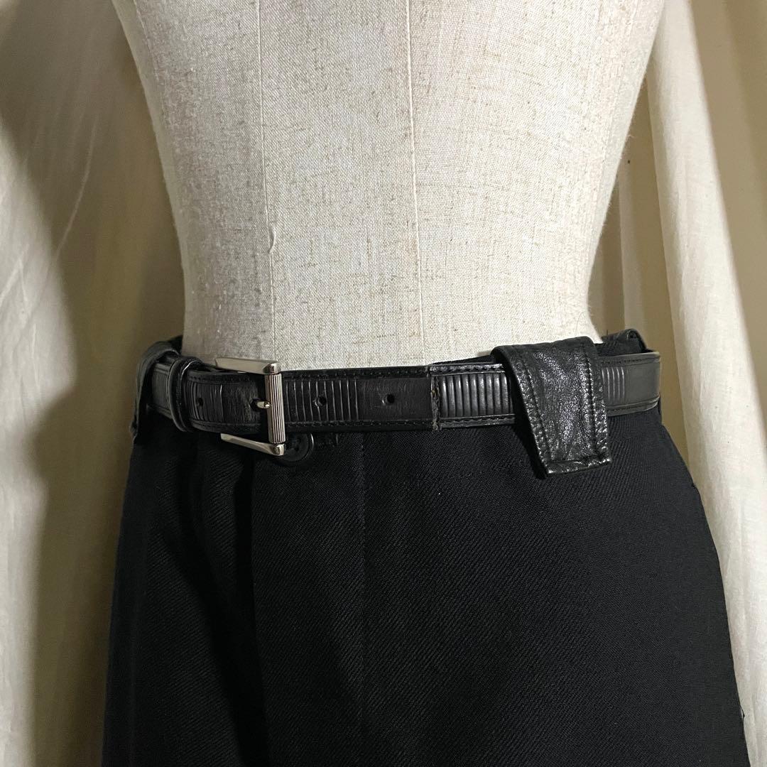 90s Y'S Yohji yamamoto wool レザー Slacks