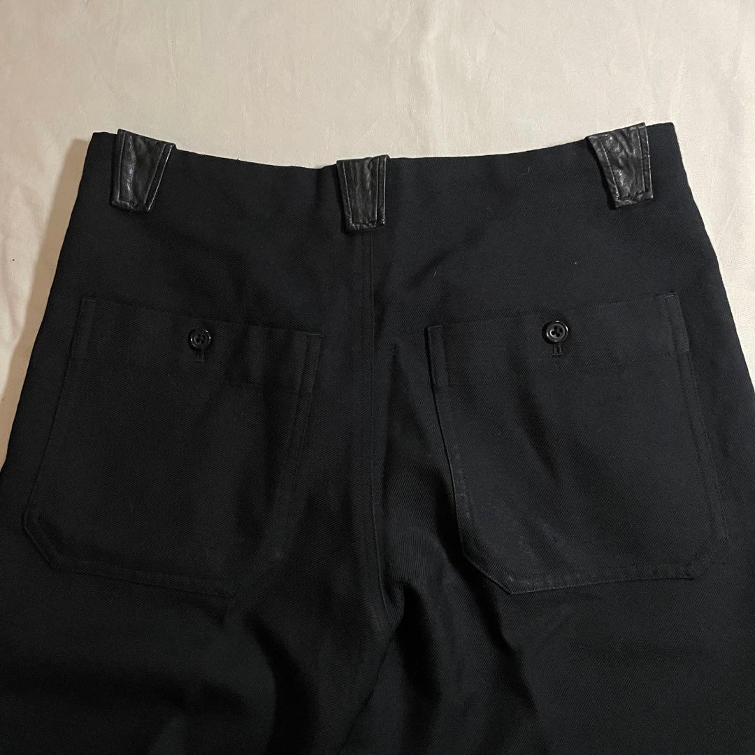 90s Y'S Yohji yamamoto wool レザー Slacks