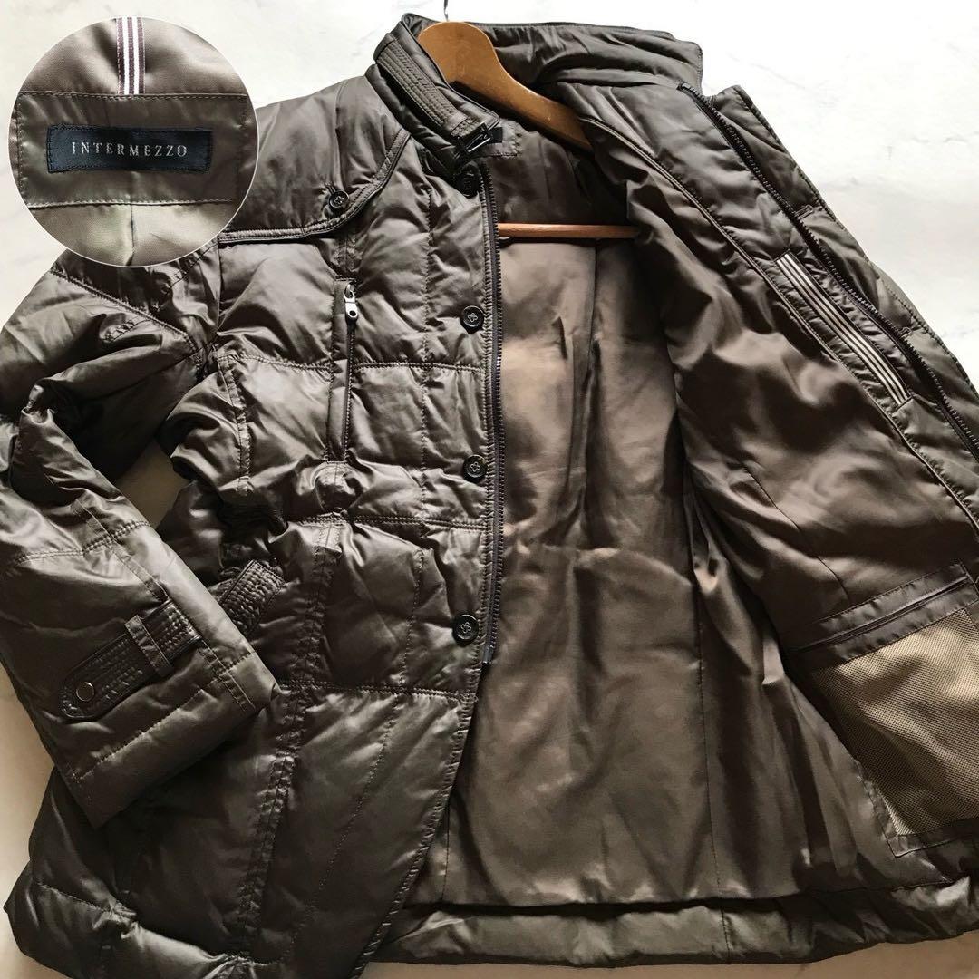 使用回数少/L相当✨インターメッツォ ダウンジャケット コート 極暖 メンズ
