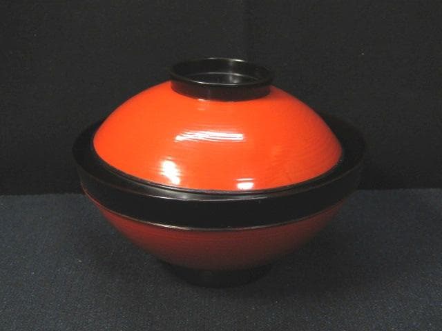 ★朱塗椀　楽器金蒔絵　吸物椀　木製漆器　和楽器　共箱蓋裏に銘　計10客★