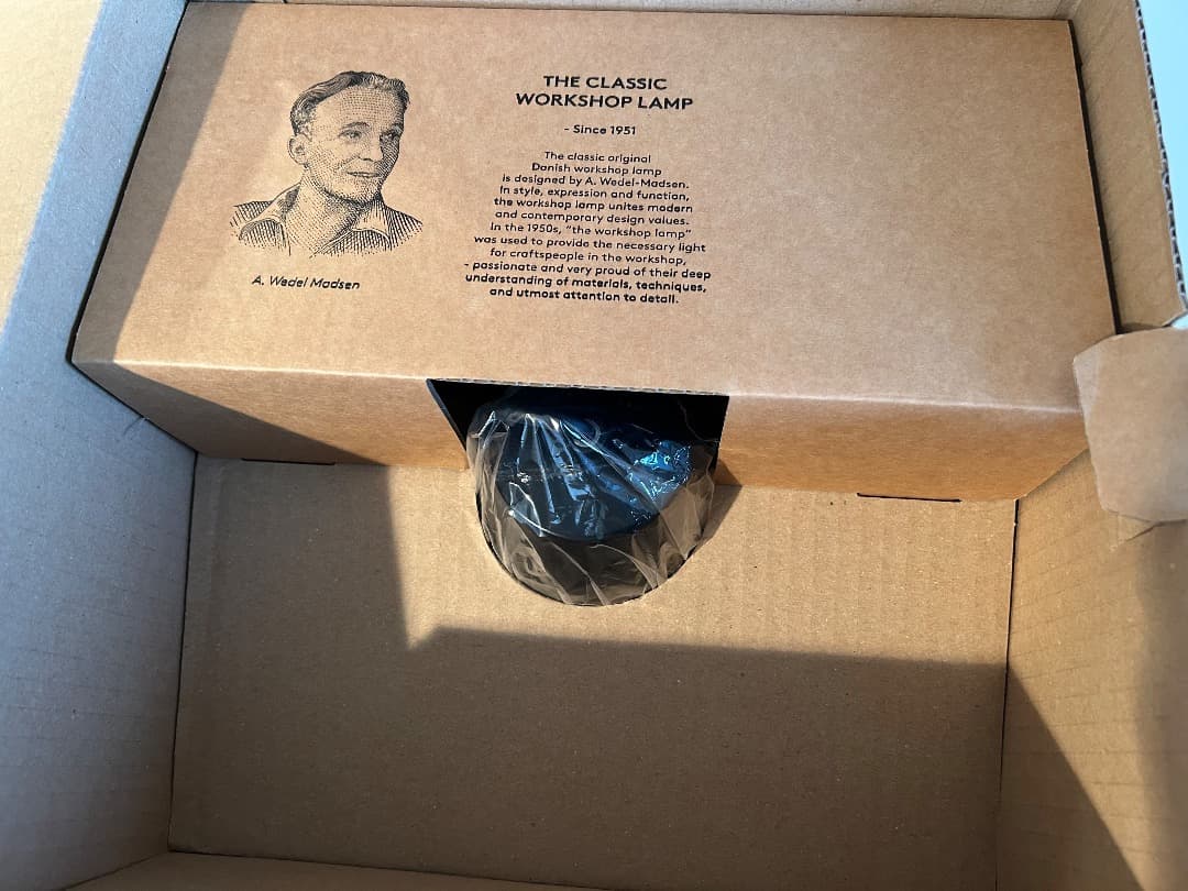 ワークショップランプ WORKSHOP LAMP黒M MADE BY HAND