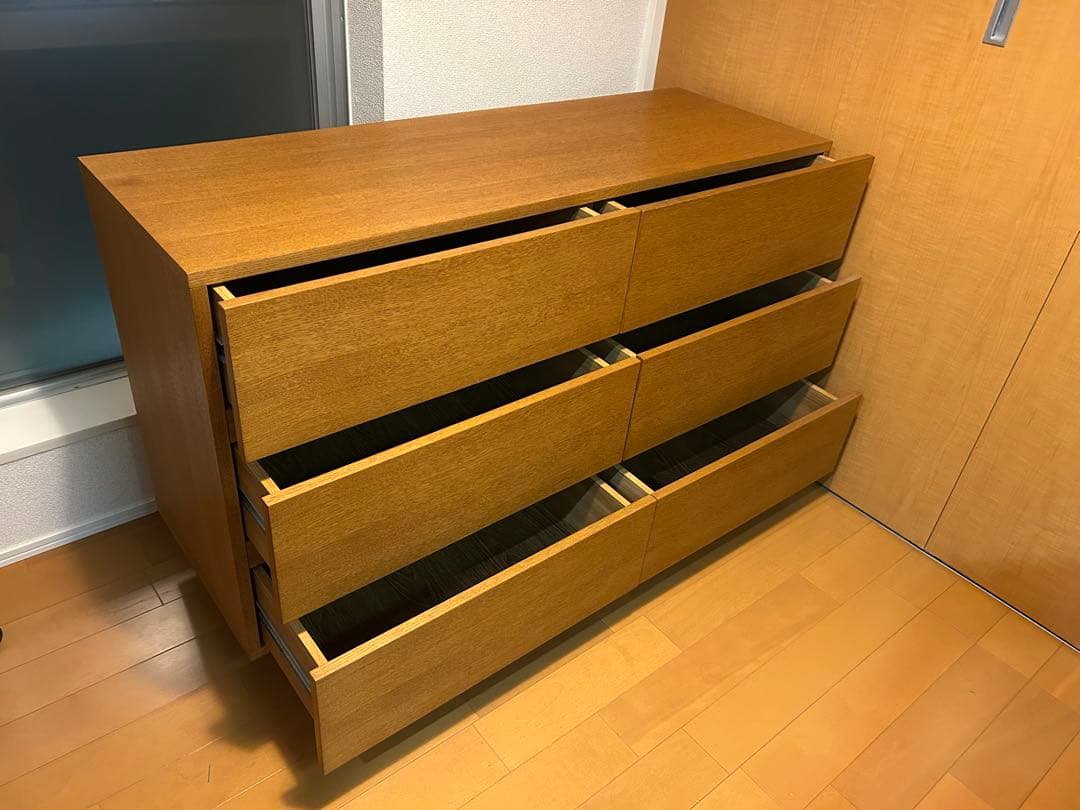 H*L様 ブラウン木製チェスト 6引き出し　送料込み