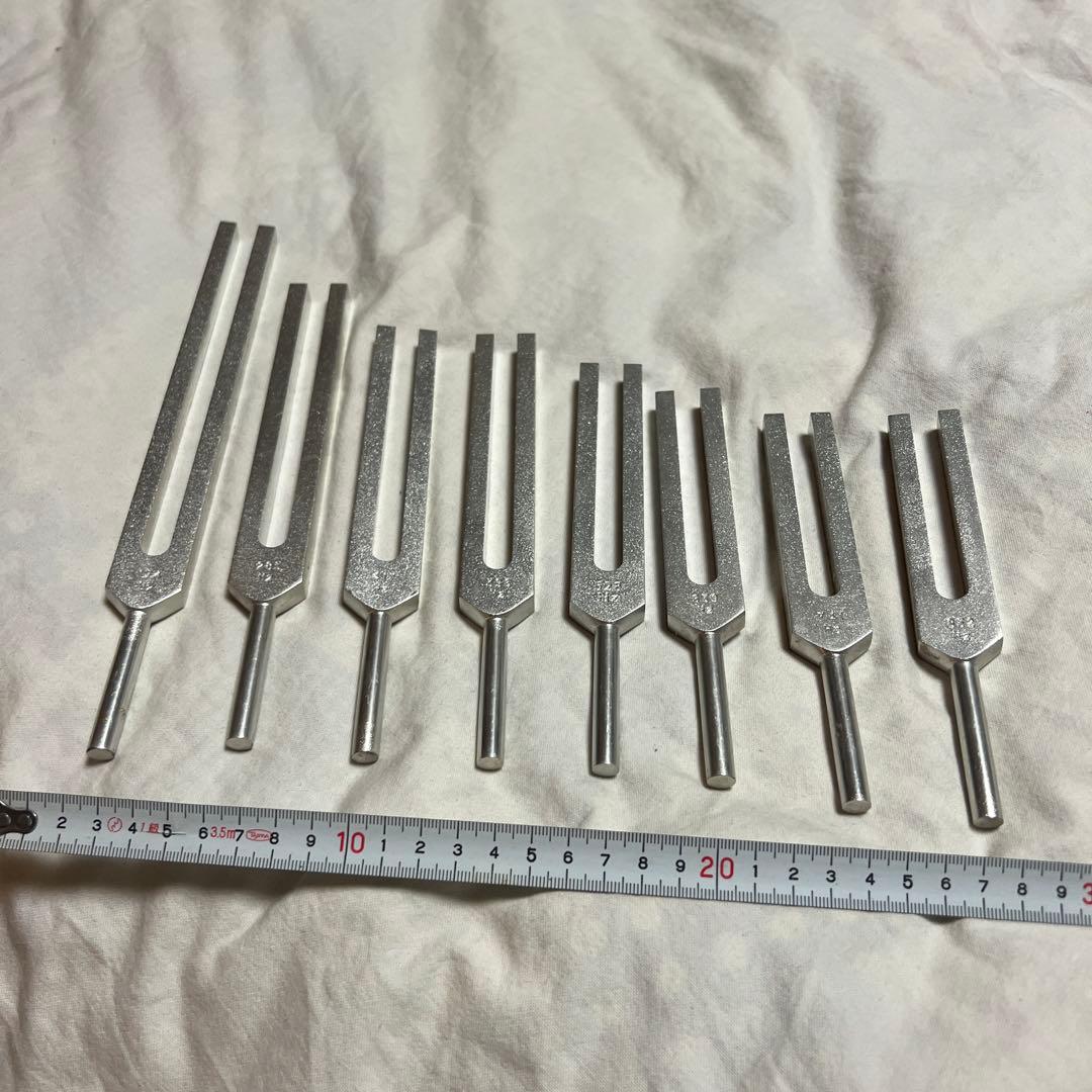 音叉 8本セット チューナー　周波数付き