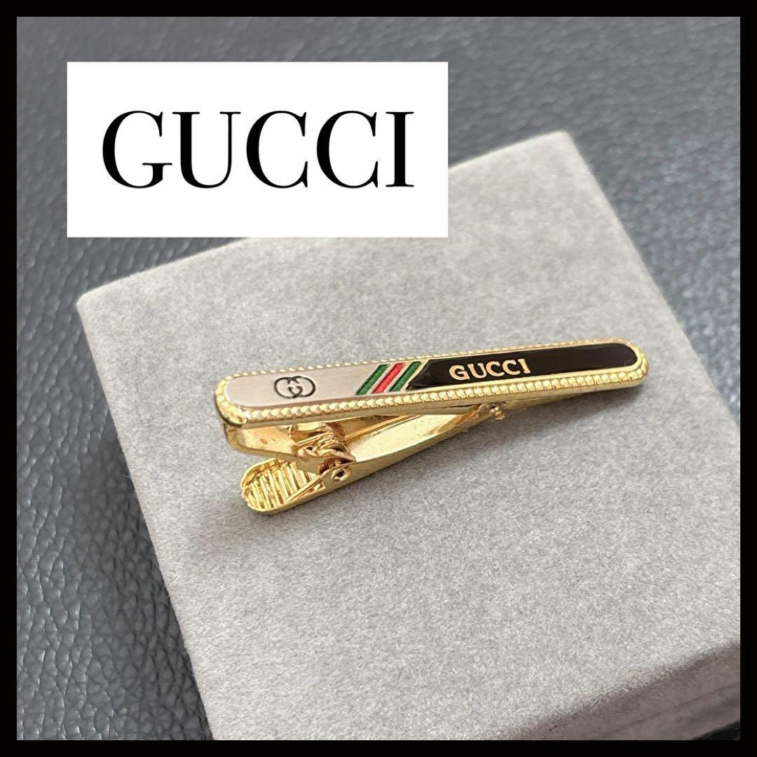 グッチ タイピン ネクタイピン シェリーライン インターロッキング ロゴ 刻印