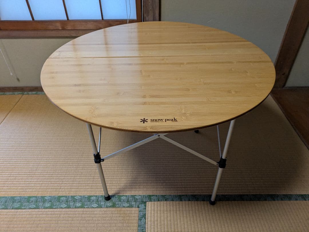 スノーピーク　ローテーブルラウンド 竹　LV-242 廃盤希少品 高さ調整可能
