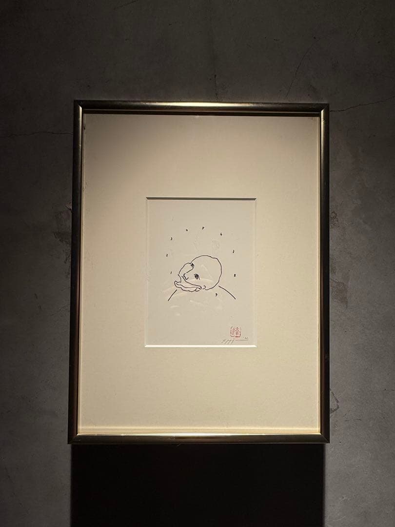 希少　宮島達男　95, ドローイング　直筆サインあり