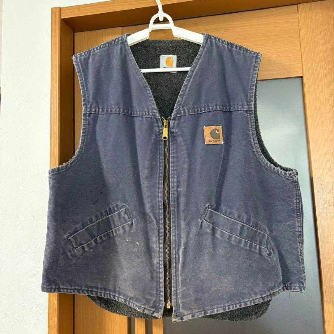 【gajiro】Carhartt 裏ボア ベスト M相当 ワーク 古着