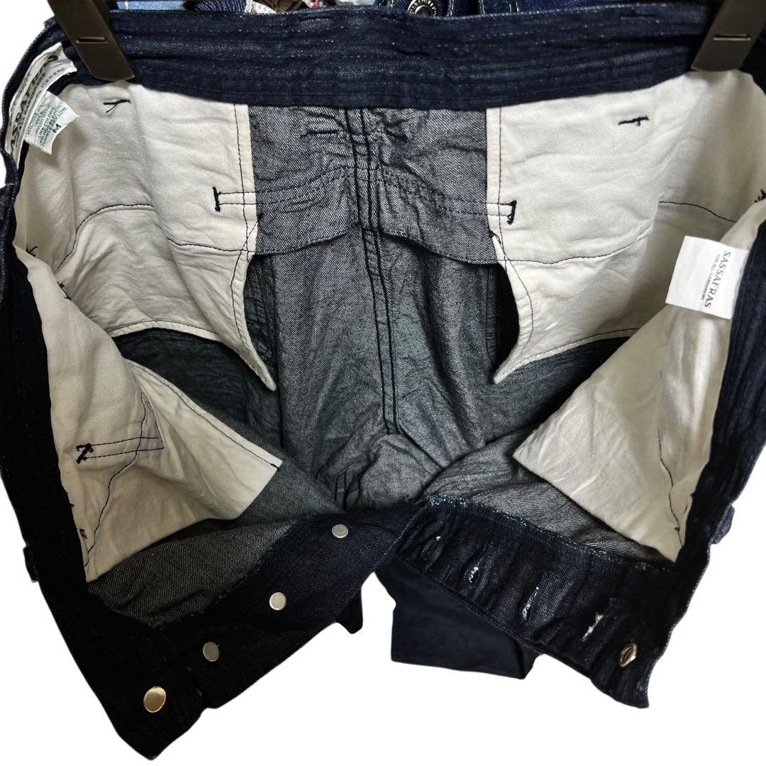 SASSAFRAS ガーデニングアットナイトパンツ 14oz デニム