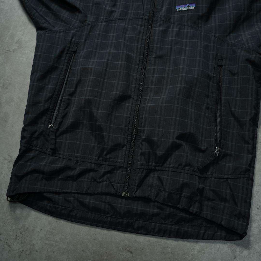 y2k Patagonia チェック柄 フードナイロンジャケット テック系