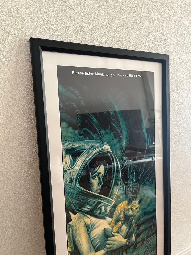 ロッキンジェリービーン エイリアン シルクスクリーン 映画 ポスター 額縁付