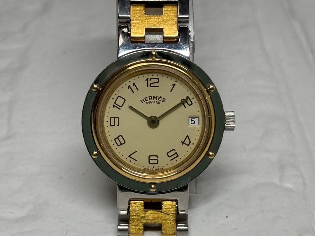 achapii  HERMES エルメス クリッパー　腕時計　電池式　不動