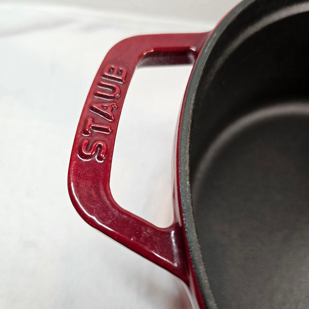 STAUB ストウブ 鋳物ホーロー鍋 ピコ・ココット 24cm ラウンドチェリ