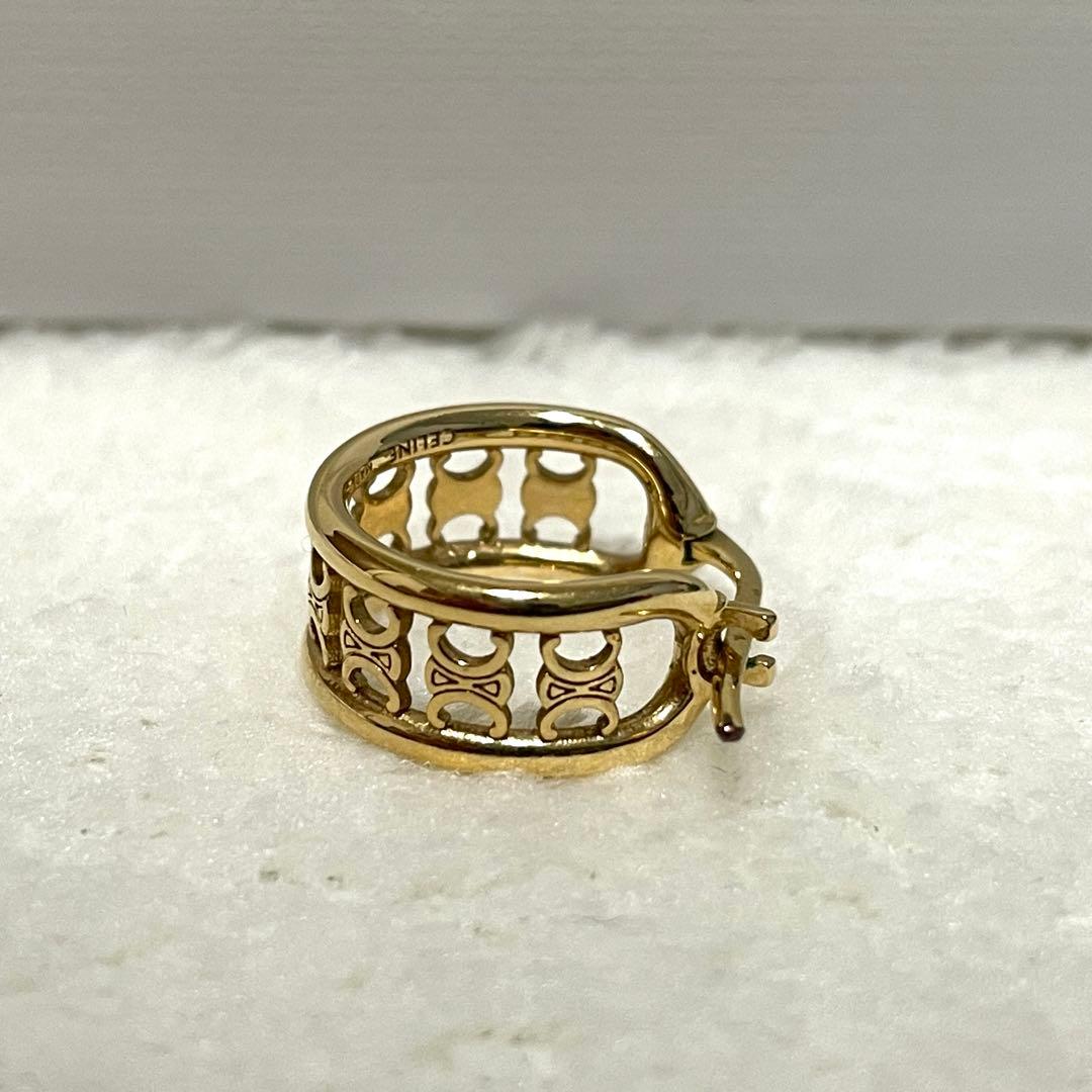 CELINE セリーヌ ピアス 片耳用 ゴールド マルチフープ トリオンフ