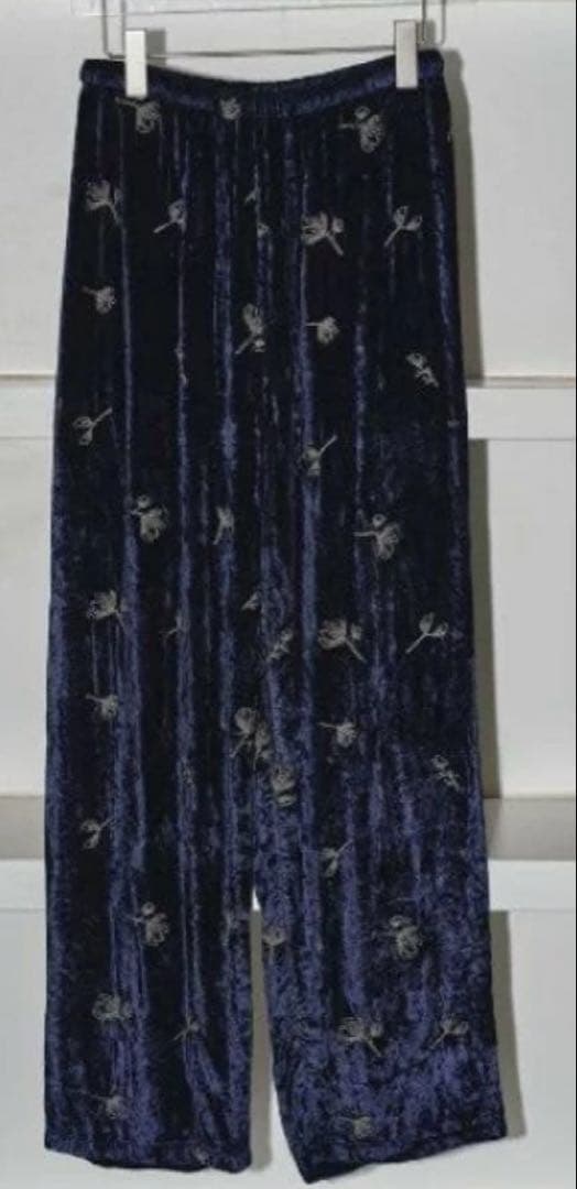 todayful エンブロイダリーベロアパンツ　38