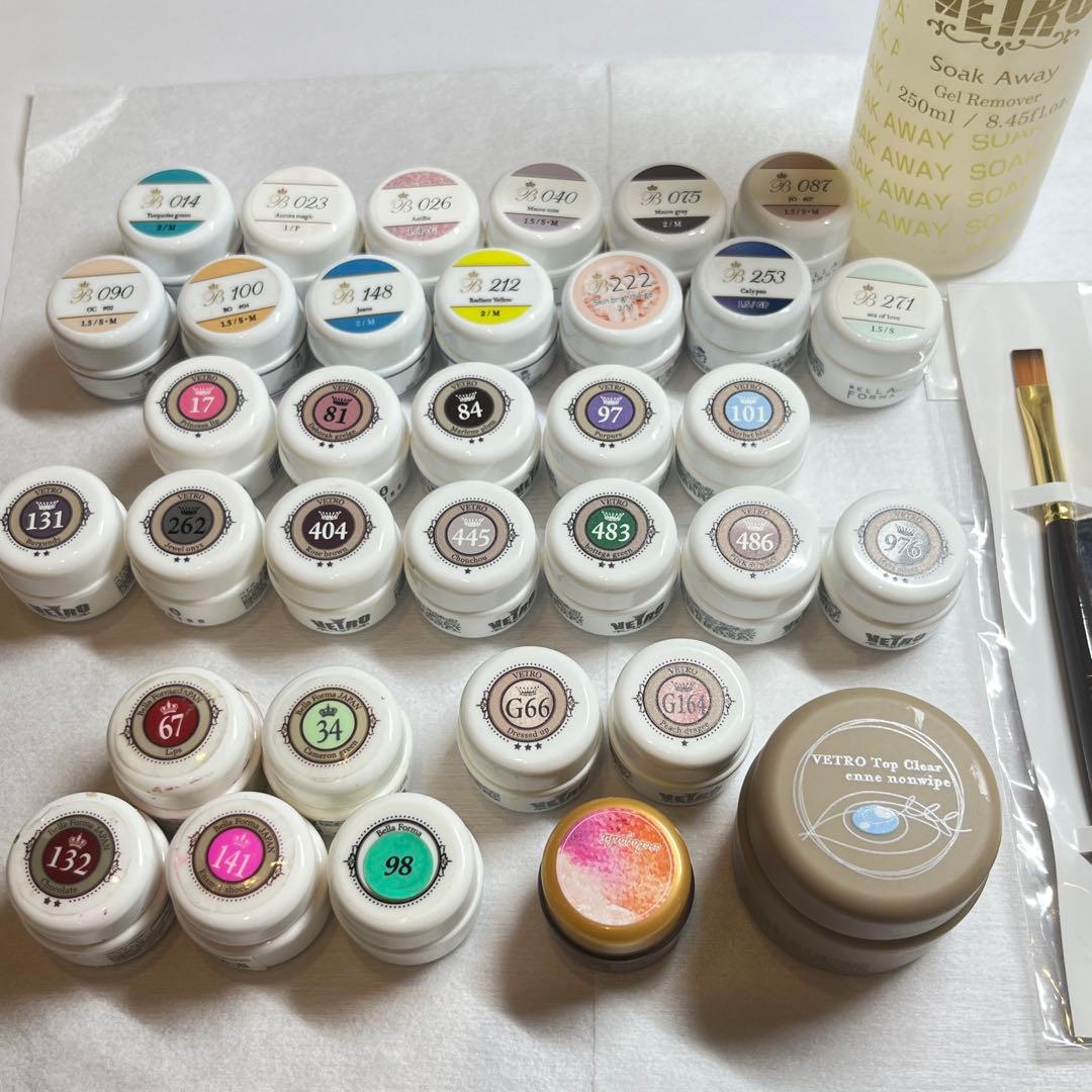 ベトロ　ベラフォーマ　No.19 カラージェル33色セット　ワタガシ　ブラシ