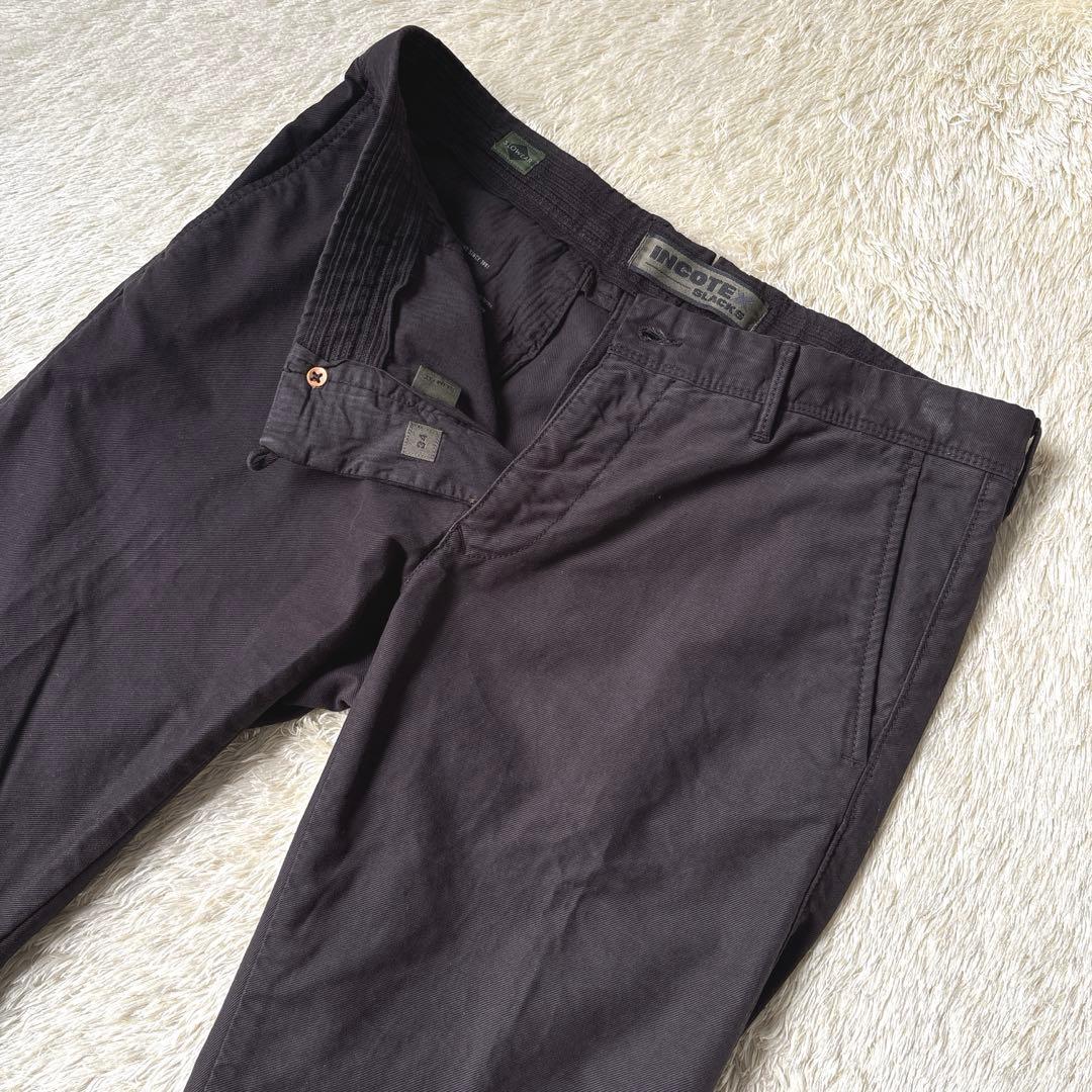 ☆名作☆INCOTEX SLACKS 100型　テーパード コットン ドレスチノ