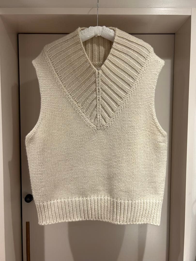 JIL SANDER ジルサンダー ベスト 50 Ｖネック モヘア