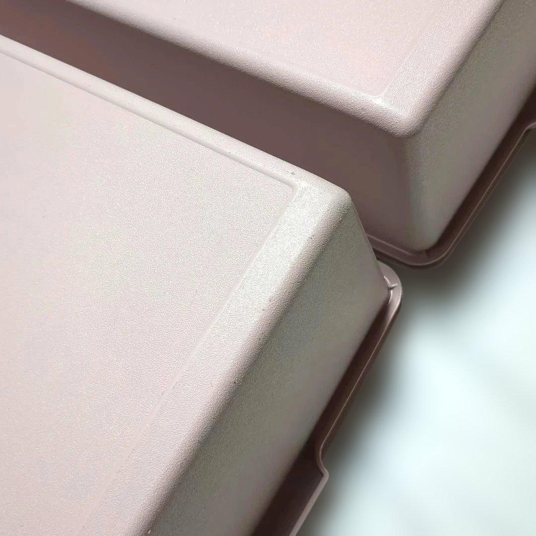 タッパーウェア　ピンク　ロングスーパーケース　2個