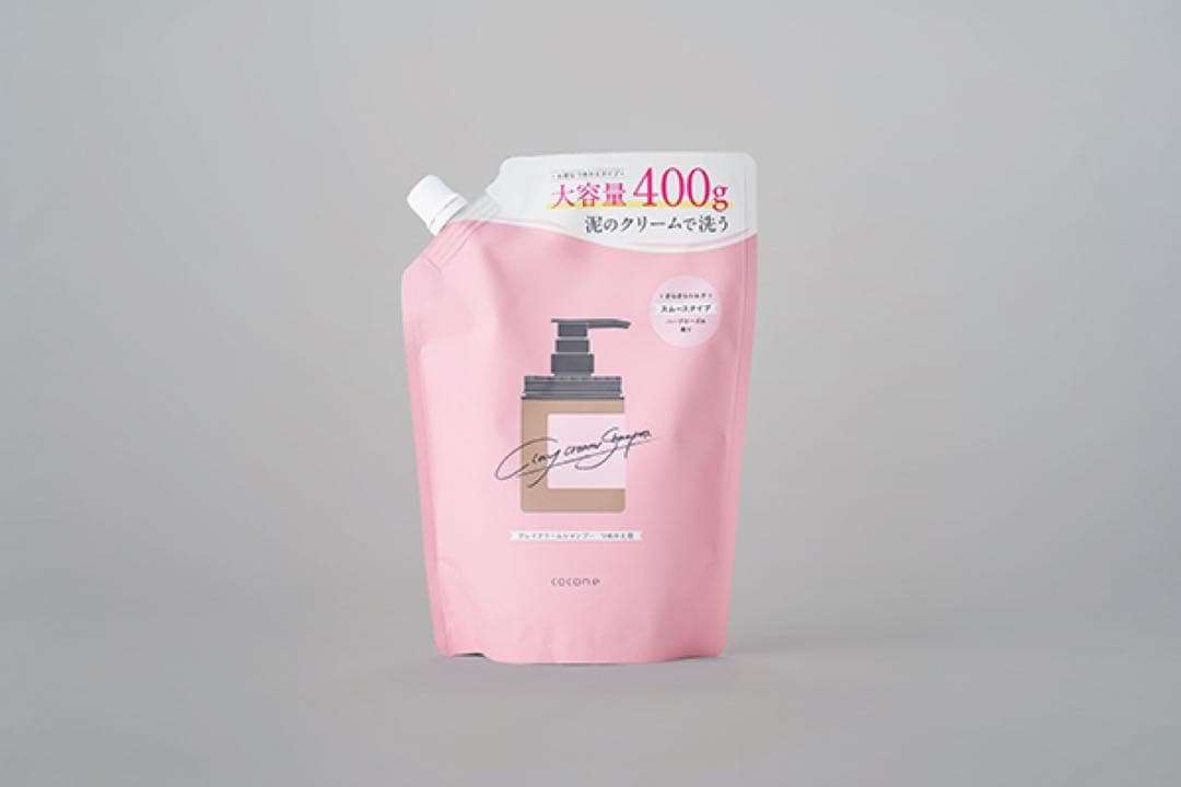cocone クレイクリームシャンプー スムース400g 詰め替え 大容量