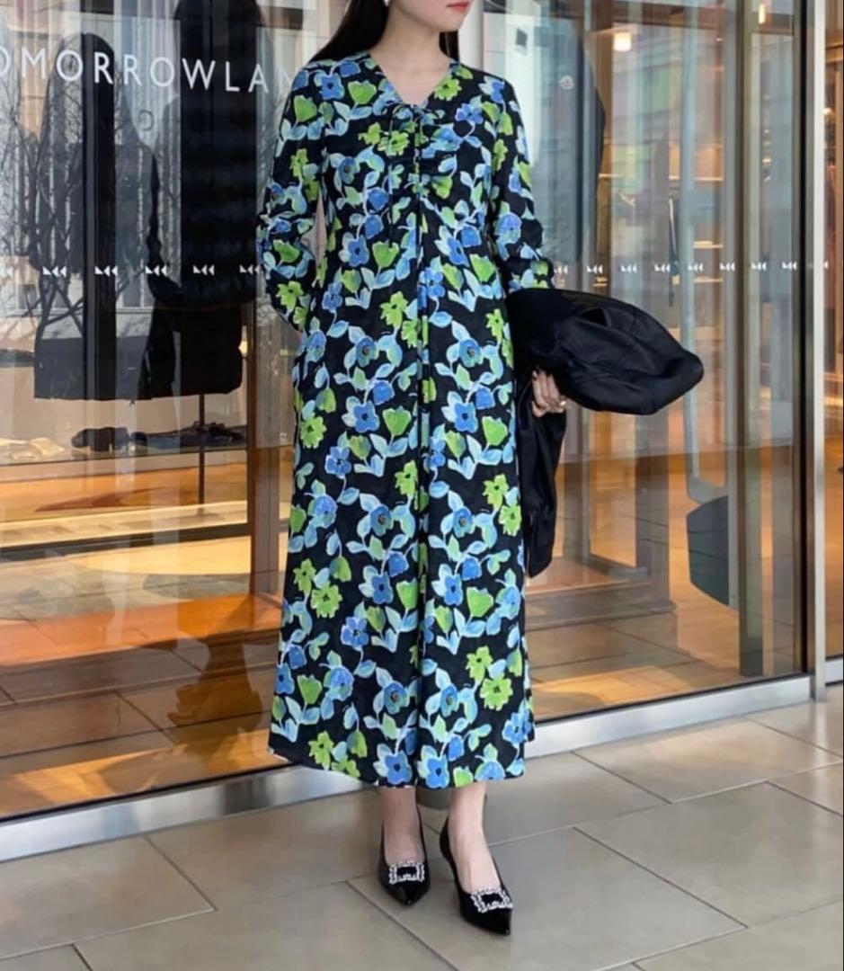 25AW 未使用品✨ ボールジィ スプリングフラワープリントワンピース 36