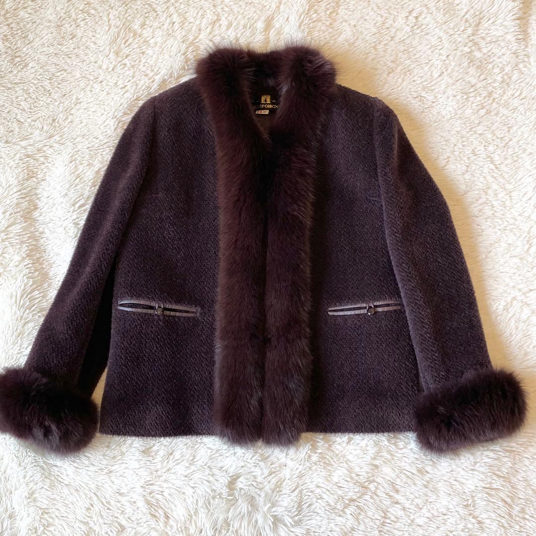 美品✨ベビーラム ウールコート フォックスファー イタリア製生地 日本製