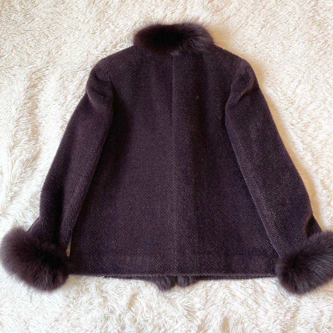 美品✨ベビーラム ウールコート フォックスファー イタリア製生地 日本製