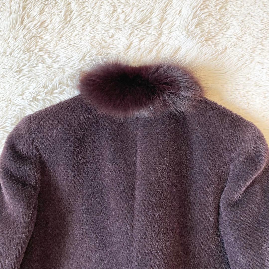 美品✨ベビーラム ウールコート フォックスファー イタリア製生地 日本製