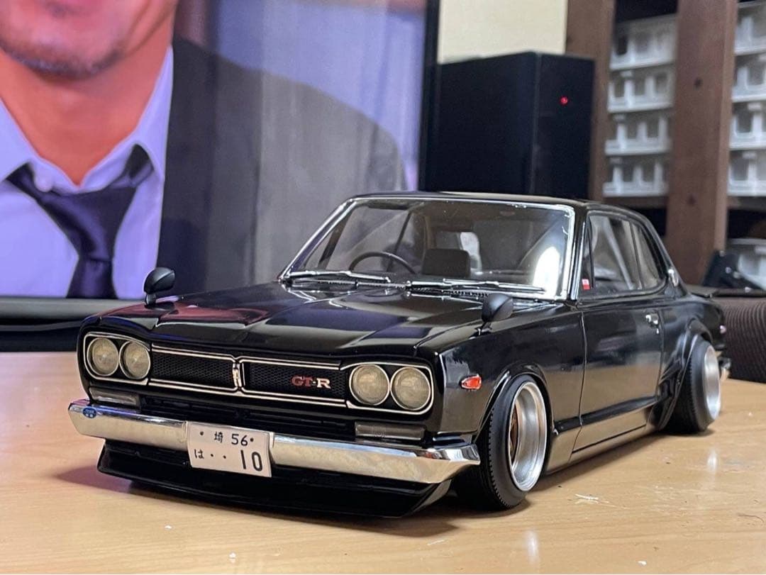 1/12ミニカー　IG ハコスカ GTR スターシャーク深リムカスタム　ブラック