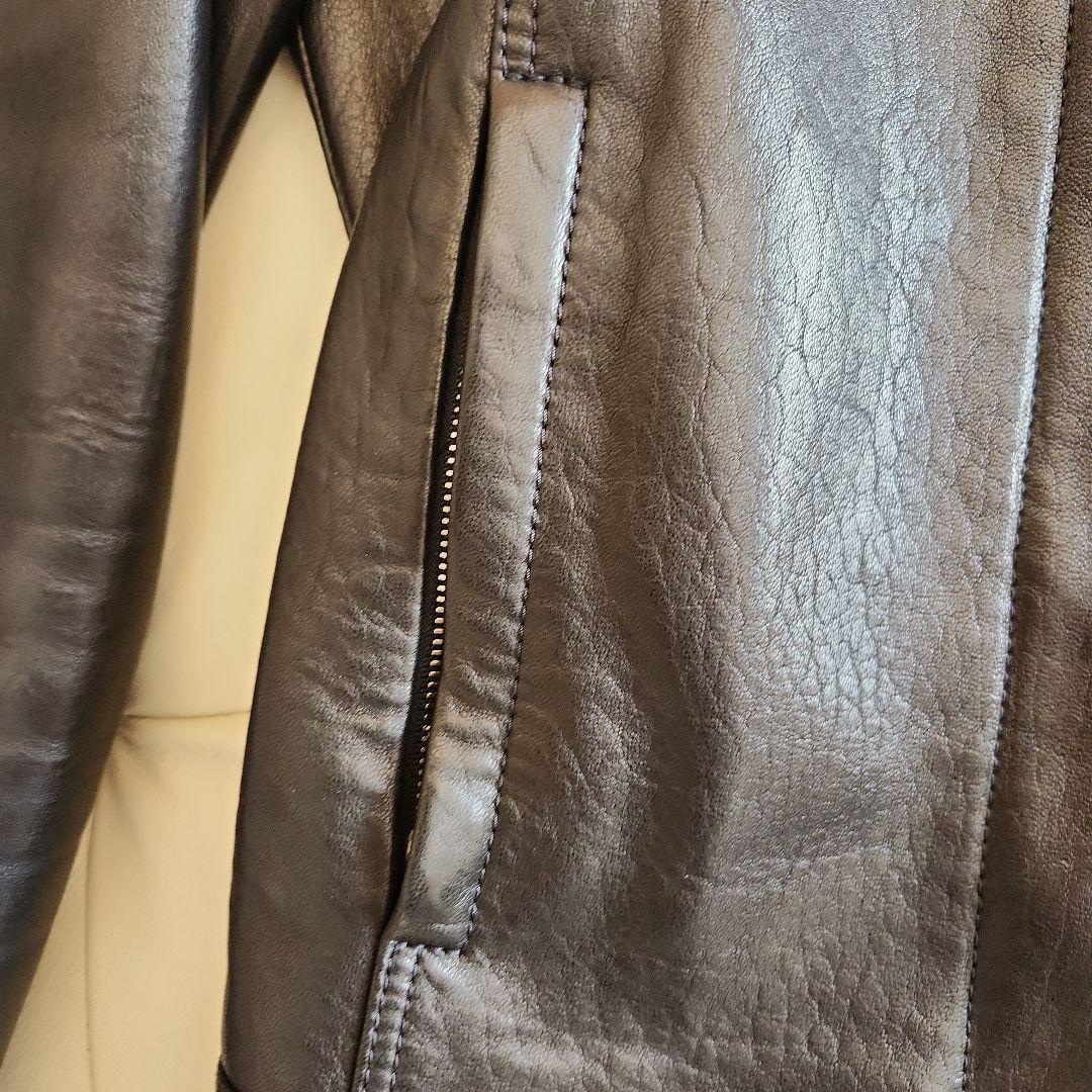 mofusand 。GUCCI ブラックレザー シングルライダース