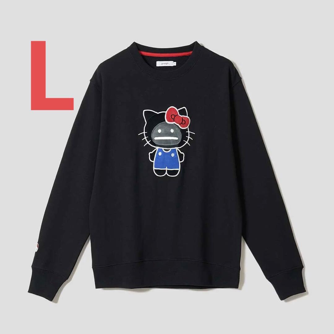 Lサイズ　グラニフ　ハローキティ　HELLO SHADOW｜スウェット