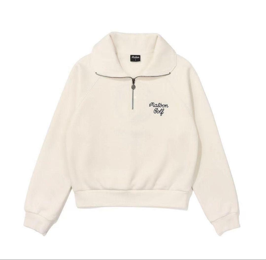 L ベージュ　クリーム　マルボンゴルフ MALBON GOLF ウエア