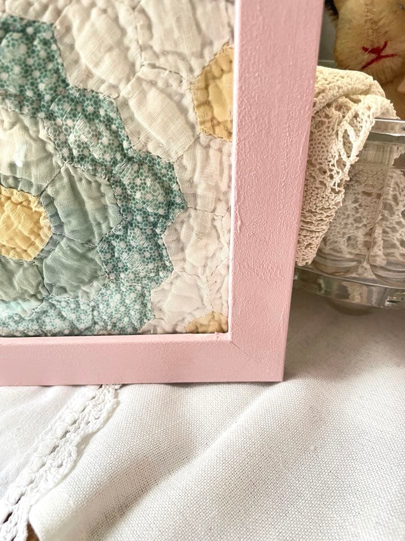 Miiさま専用になります♡アンティークキルトフレーム·͜· ♡