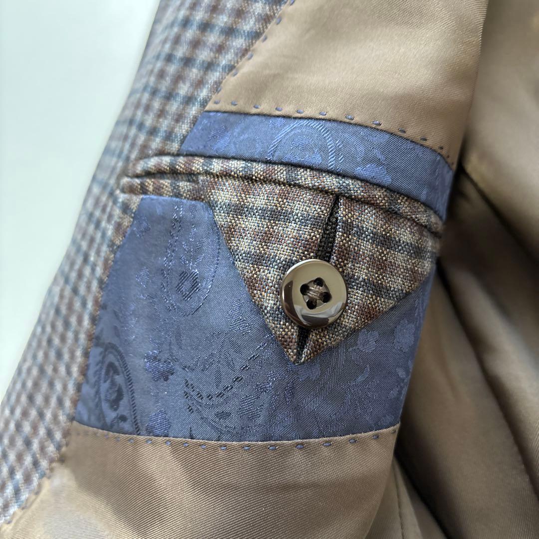 未使用級★ Perfect Suit Factoryセットアップ　チェック　茶色