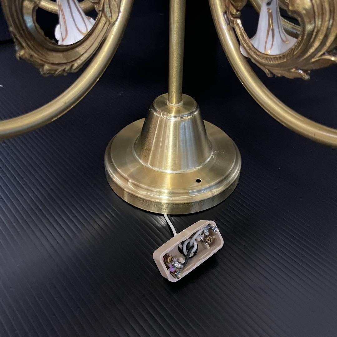 【存在感抜群！】ヤマギワ 5灯 シャンデリア 陶器 ガラス クラシカルデザイン