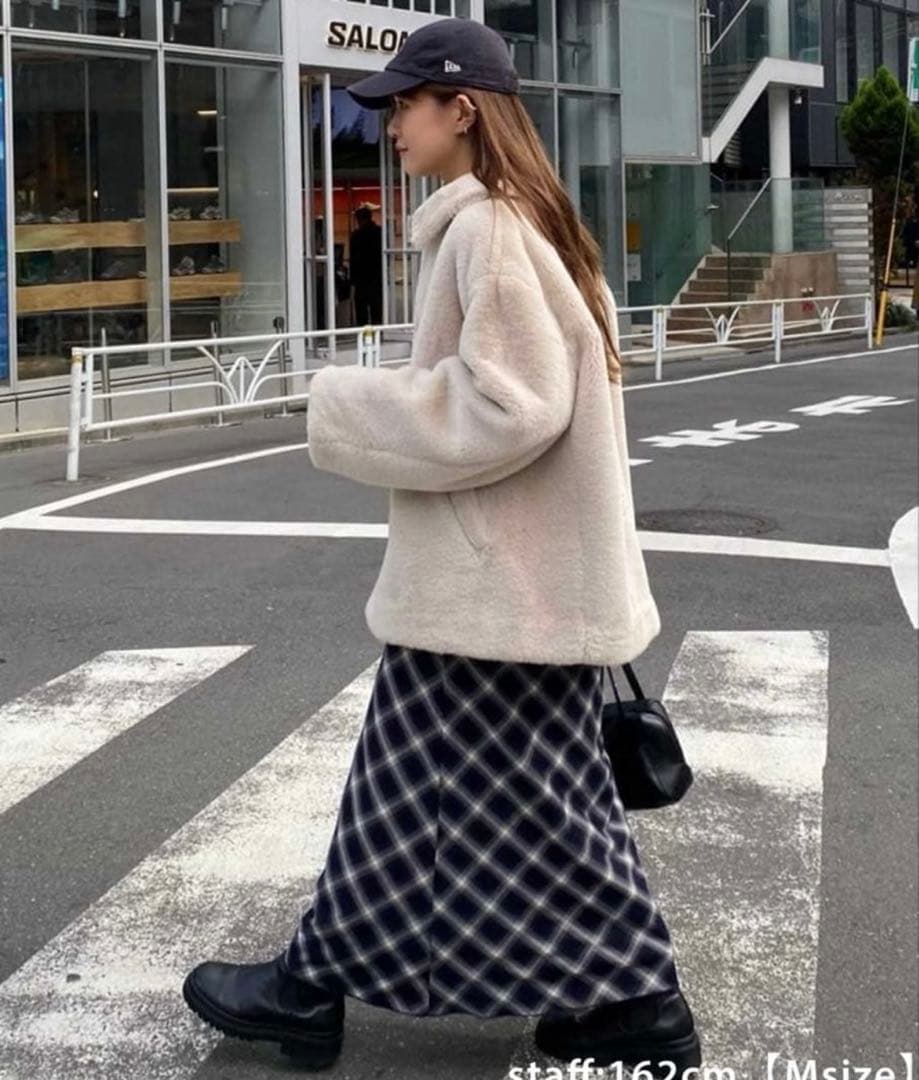 DISCOAT ファージャケット M ライトグレー